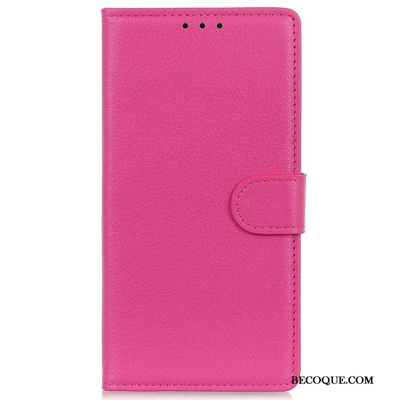 Housse iPhone 14 Traditionnellement Litchi