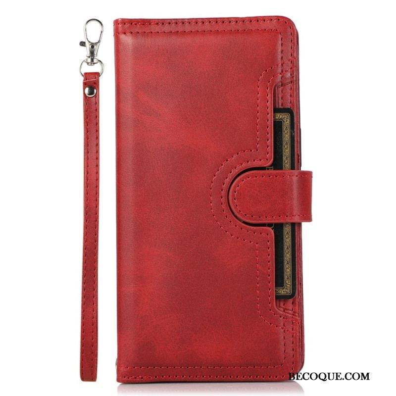 Housse iPhone 15 Plus Multi-Cartes et Pochette Frontale