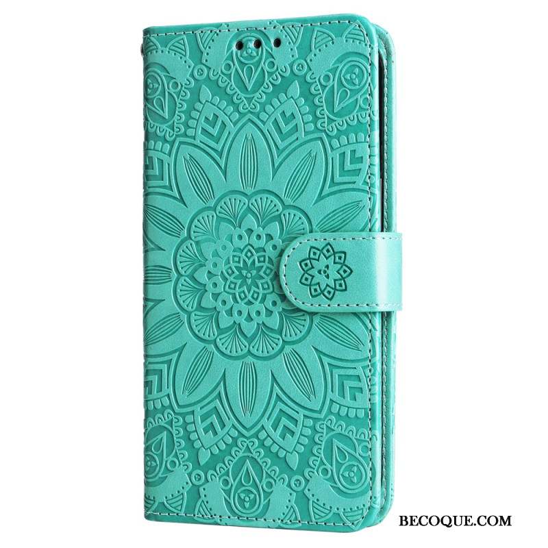 Housse iPhone 16 Motif Tournesol à Lanière