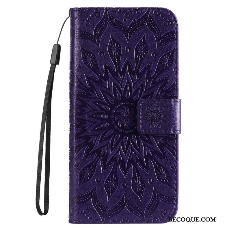 Housse iPhone 16 Plus Motif Mandala avec Lanière