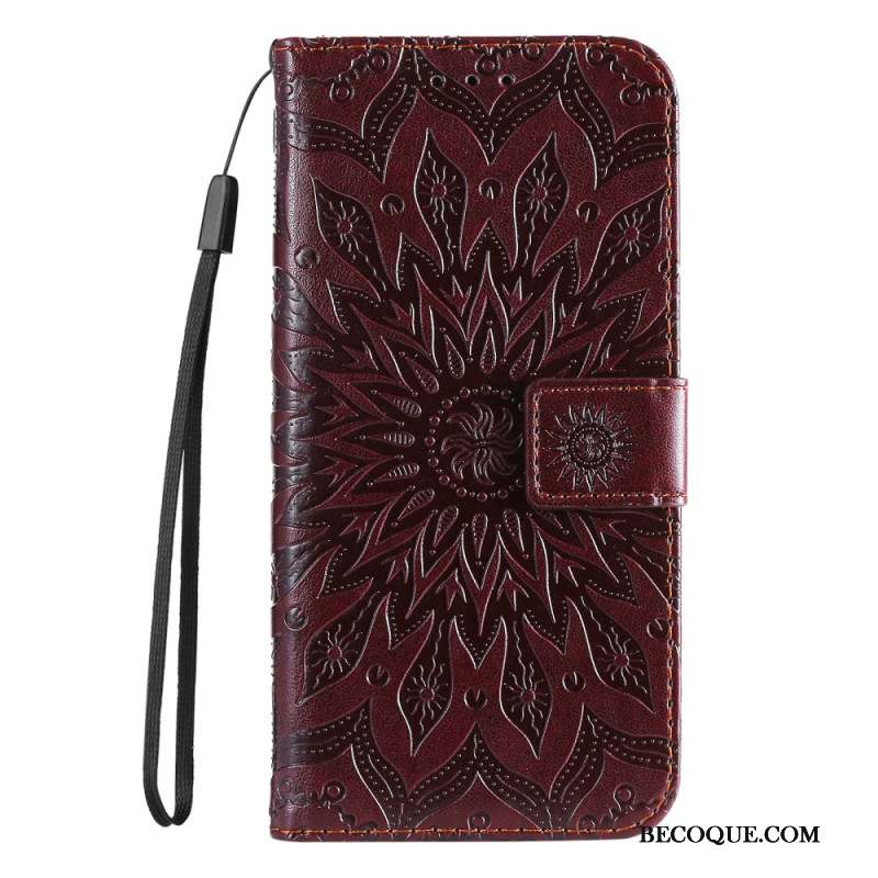 Housse iPhone 16 Plus Motif Mandala avec Lanière