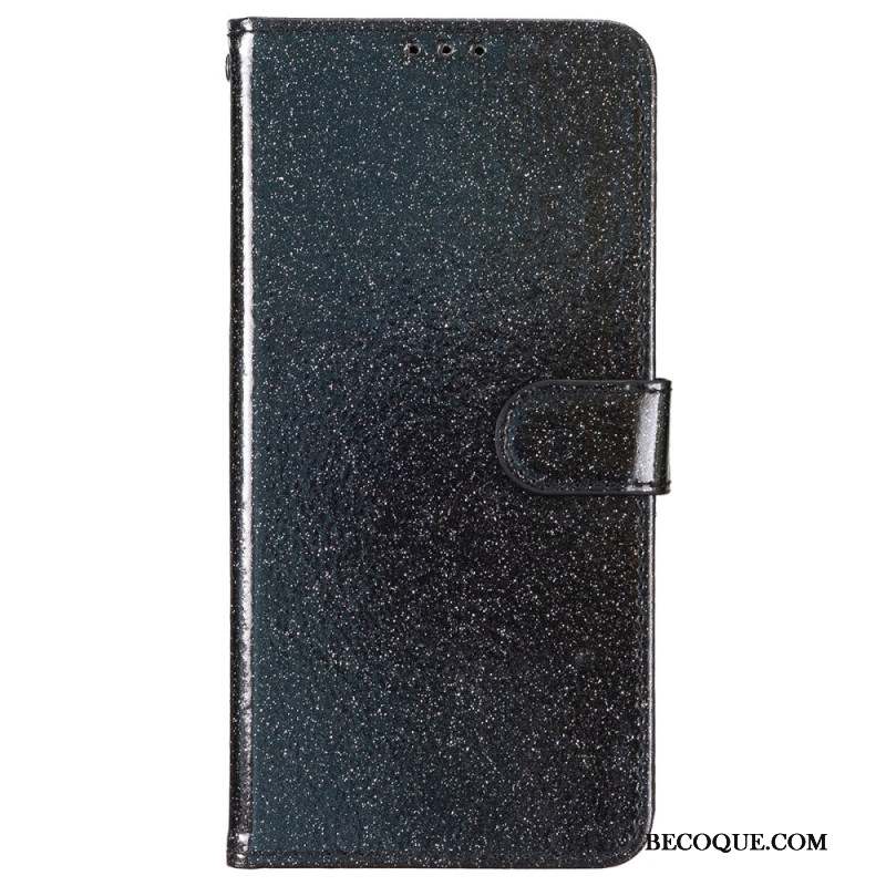 Housse iPhone 16 Plus Paillettes à Lanière