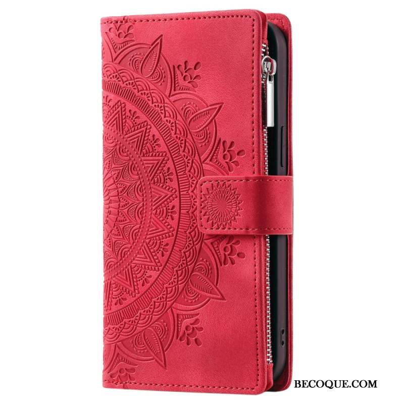 Housse iPhone 16 Plus, Portefeuille Mandala