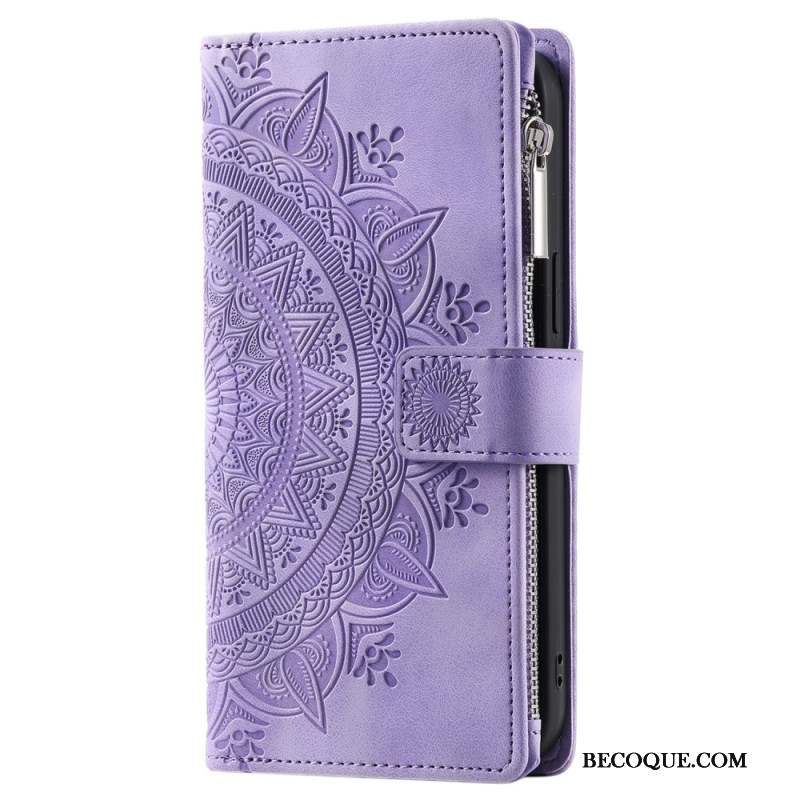 Housse iPhone 16 Plus, Portefeuille Mandala