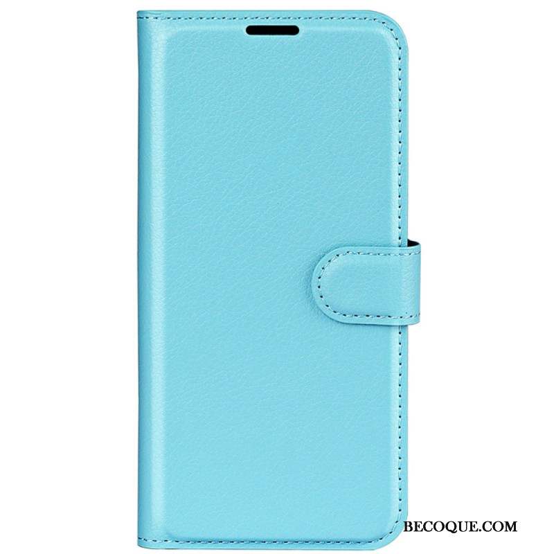 Housse iPhone 16 Plus Simili Cuir Litchi