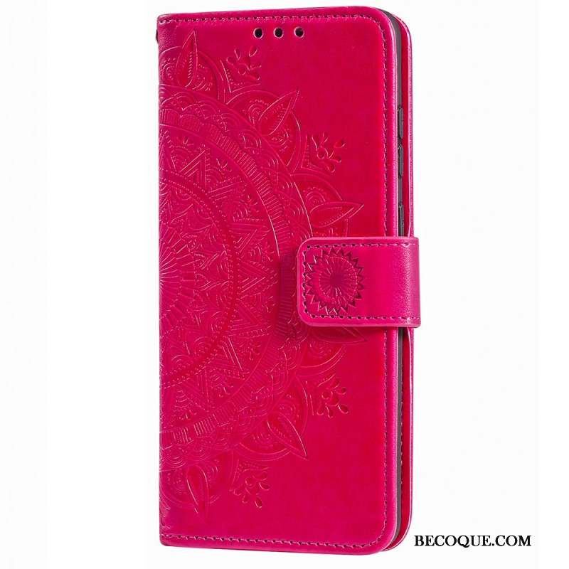 Housse iPhone 16 Pro Mandala Soleil à Lanière