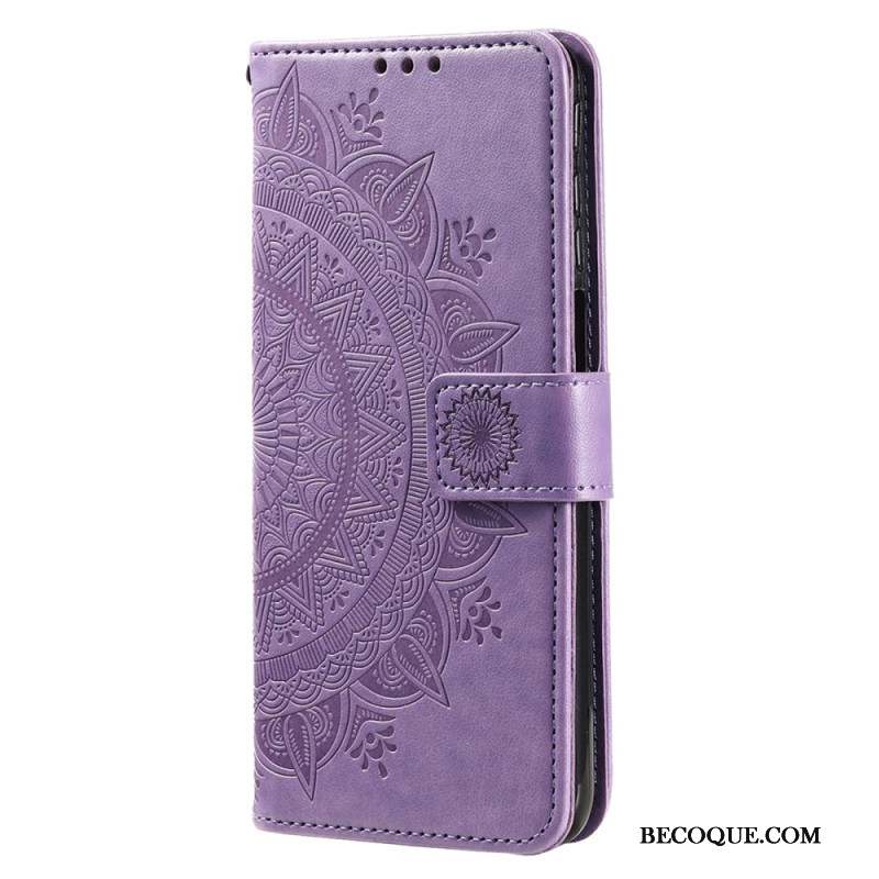 Housse iPhone 16 Pro Mandala Soleil à Lanière