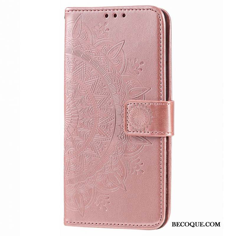 Housse iPhone 16 Pro Mandala Soleil à Lanière