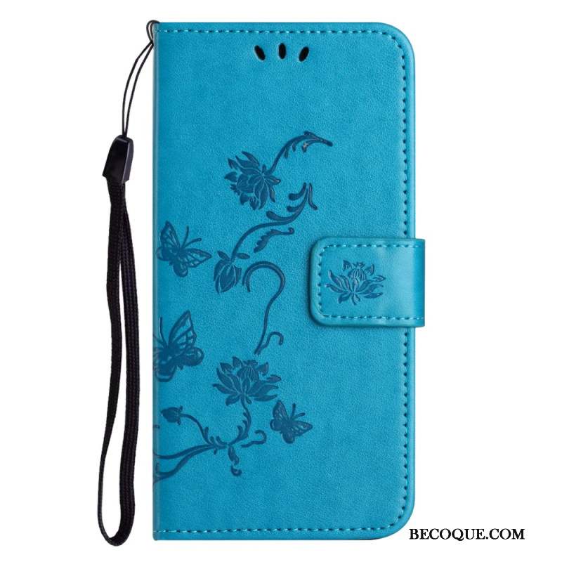 Housse iPhone 16 Pro Max Papillons et Fleurs