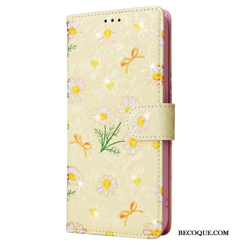 Housse iPhone 16 Pro Portefeuille Bloqueur RFID Floral