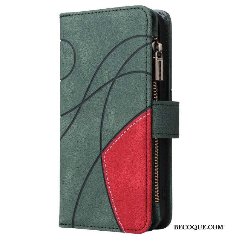 Housse iPhone 16 Pro Portefeuille Motif Géométrique