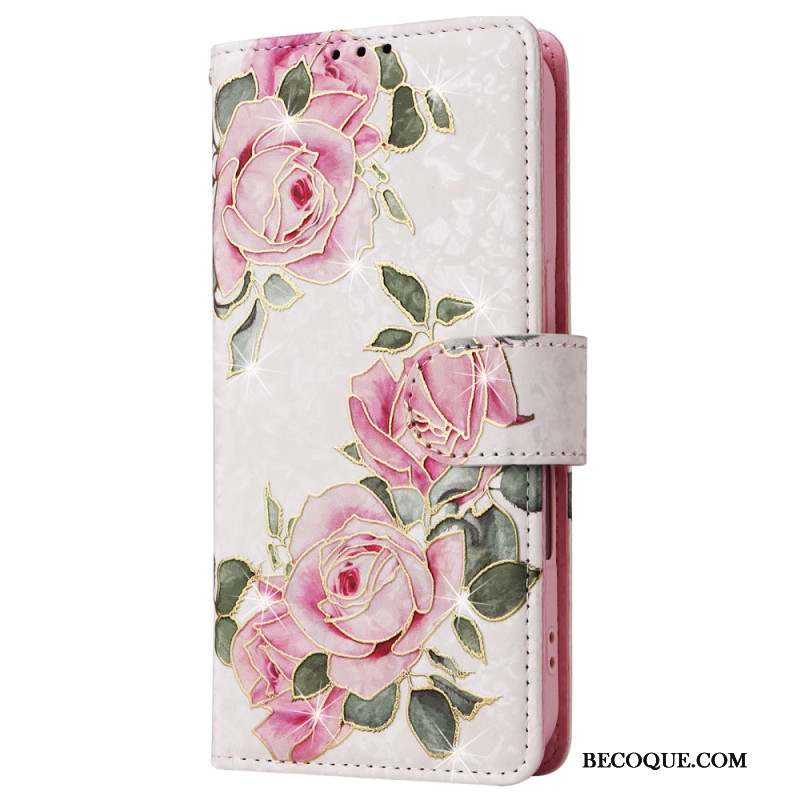 Housse iPhone 16 Technologie Blocage RFID Fleurs