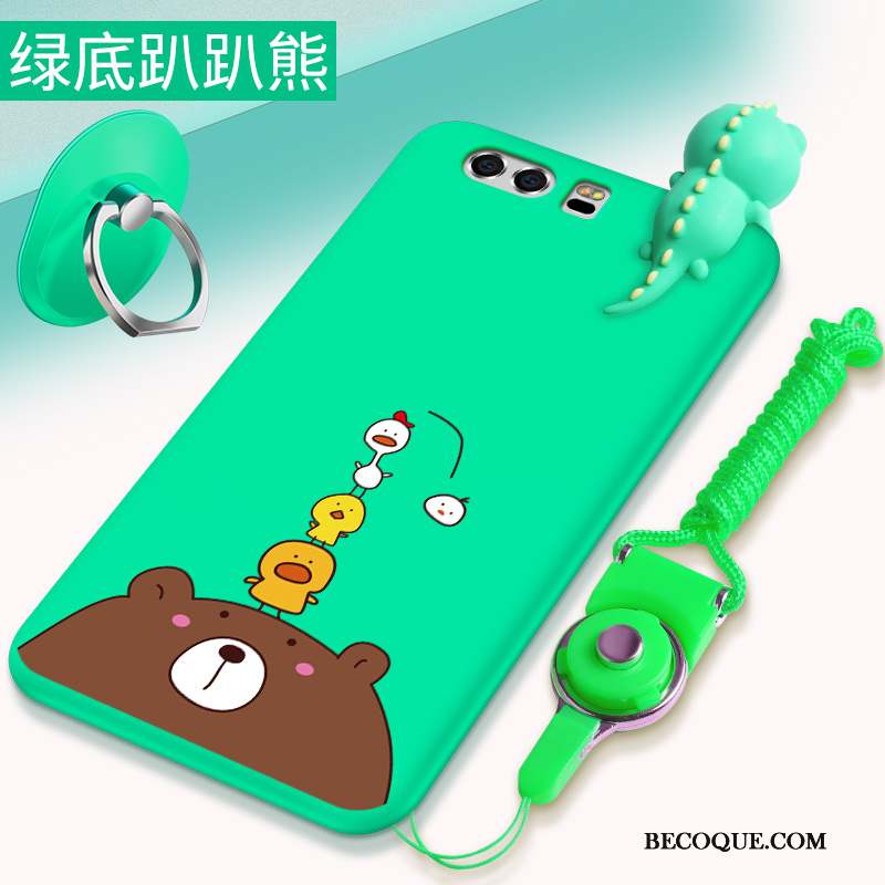 Huawei P10 Personnalité Coque De Téléphone Protection Vert Étui Silicone