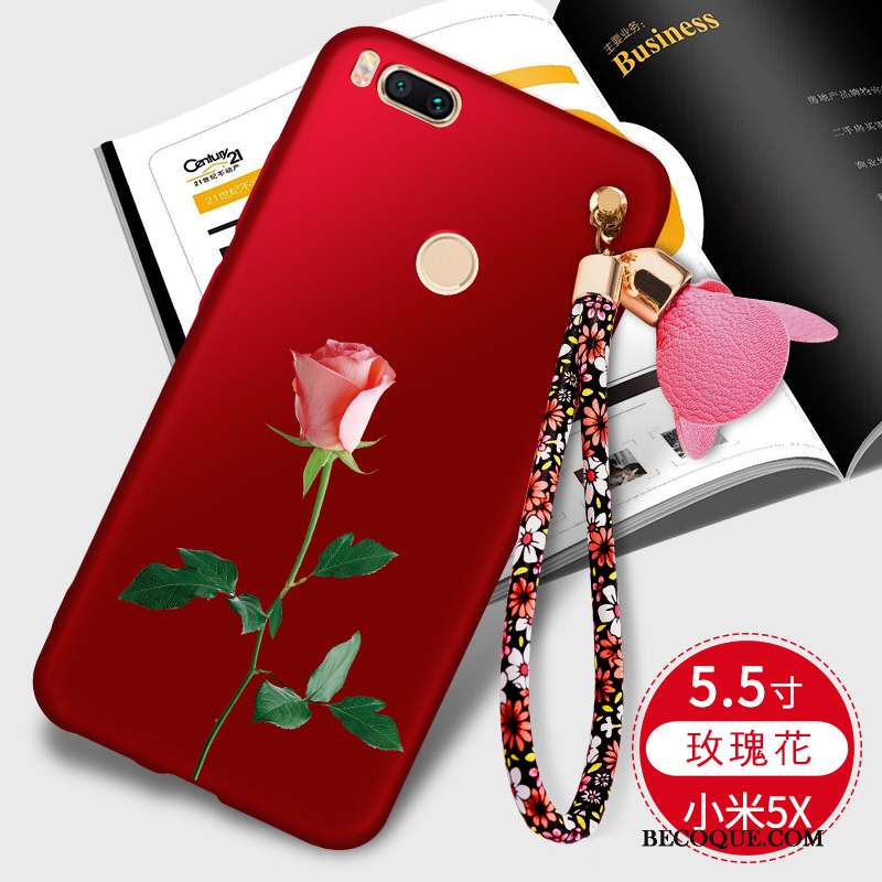 Mi 5x Coque Petit Tendance Tout Compris Incassable Délavé En Daim Rouge