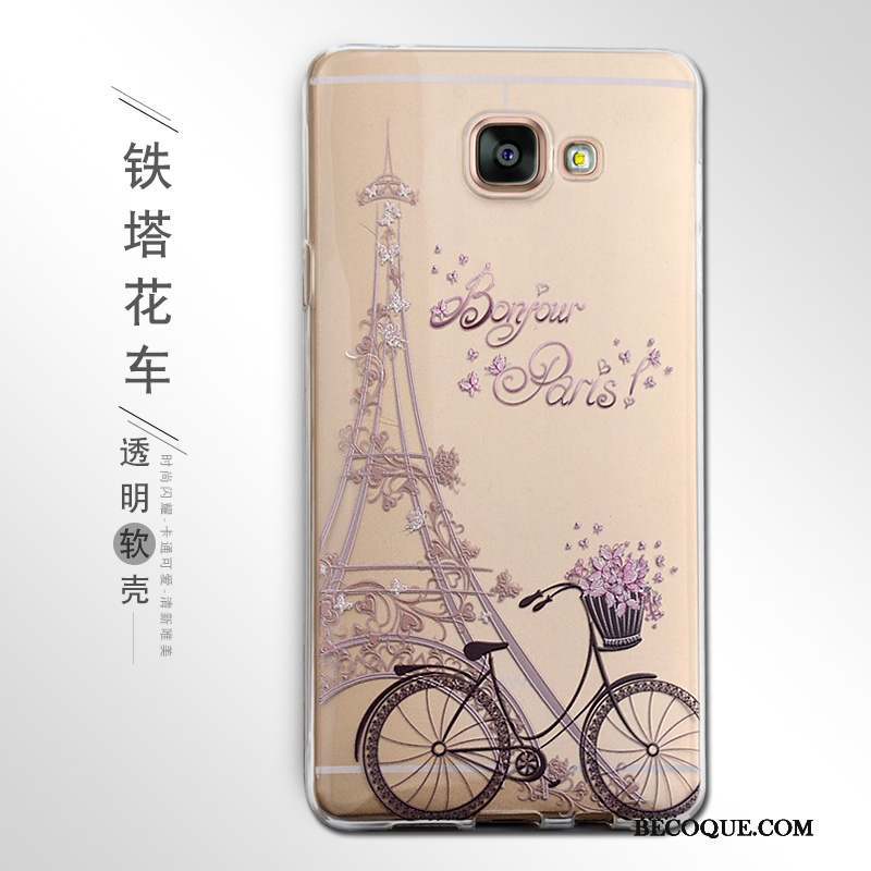 Samsung Galaxy A5 2016 Fluide Doux Tout Compris Téléphone Portable Rose Gaufrage Coque