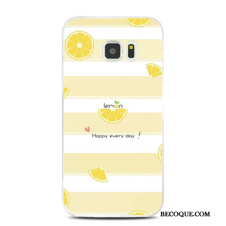 Samsung Galaxy Note 5 Support Coque Citron Gaufrage De Téléphone Rose