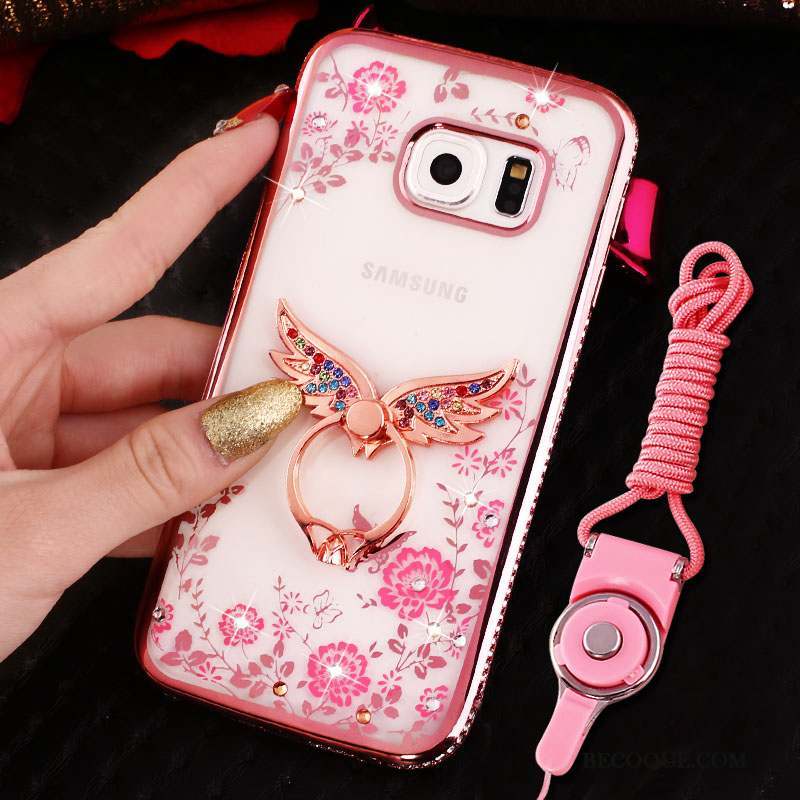 Samsung Galaxy S7 Étui Coque De Téléphone Protection Cou Suspendu Incassable Rose