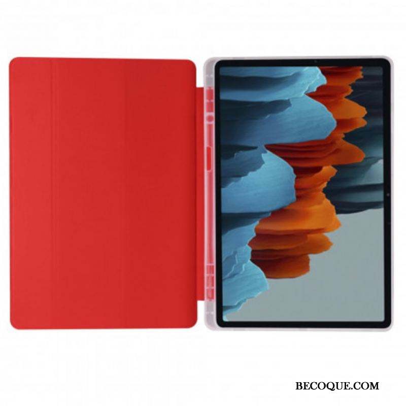 Smart Case Samsung Galaxy Tab S8 Plus / S7 Plus Silicone et Simili Cuir