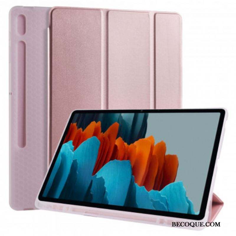 Smart Case Samsung Galaxy Tab S8 Plus / S7 Plus Silicone et Simili Cuir