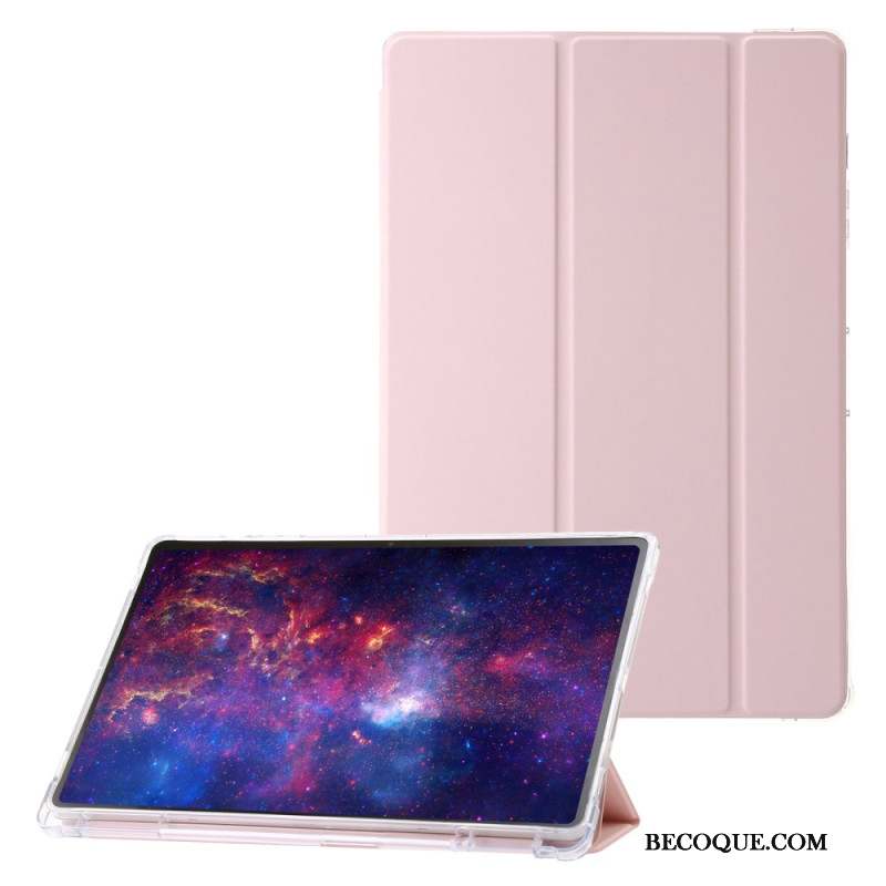 Smart Case Samsung Galaxy Tab S9 Plus Trois Volets Dos Transparent