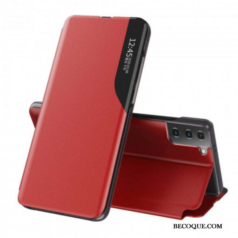 View Cover Samsung Galaxy S21 5G Simili Cuir Texturé