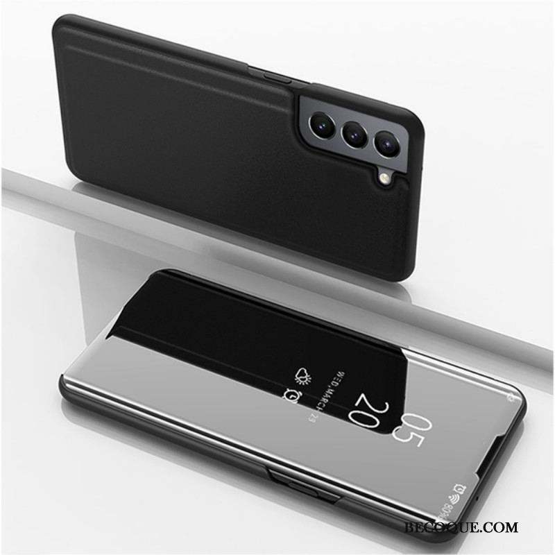 View Cover Samsung Galaxy S22 5G Miroir et Simili Cuir