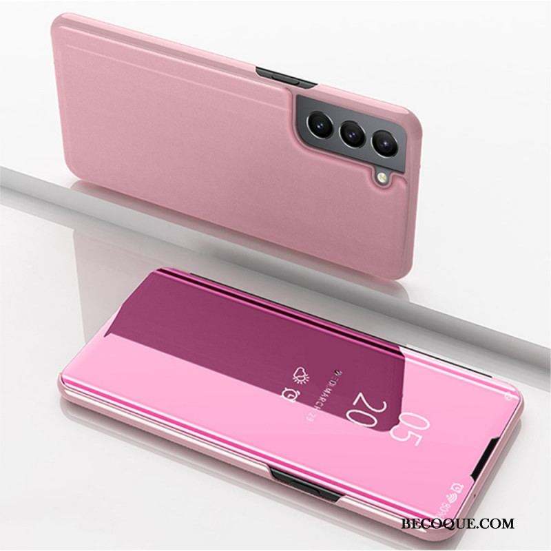 View Cover Samsung Galaxy S22 5G Miroir et Simili Cuir