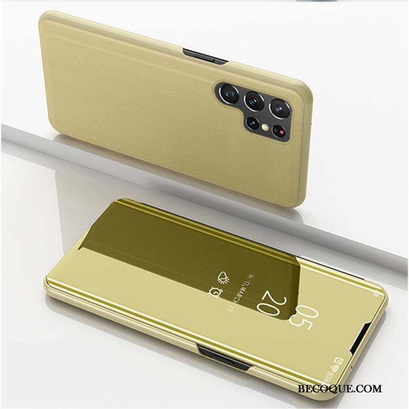 View Cover Samsung Galaxy S22 Ultra 5G Miroir et Simili Cuir