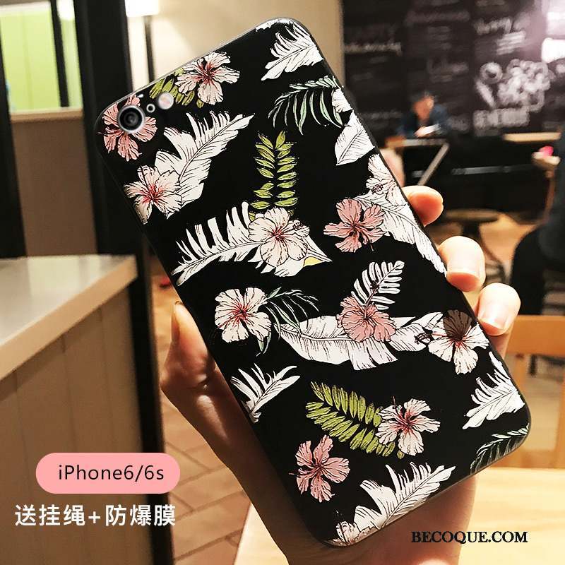 iPhone 6/6s Coque Oiseau Ornements Suspendus Personnalité Bleu Tendance Gaufrage