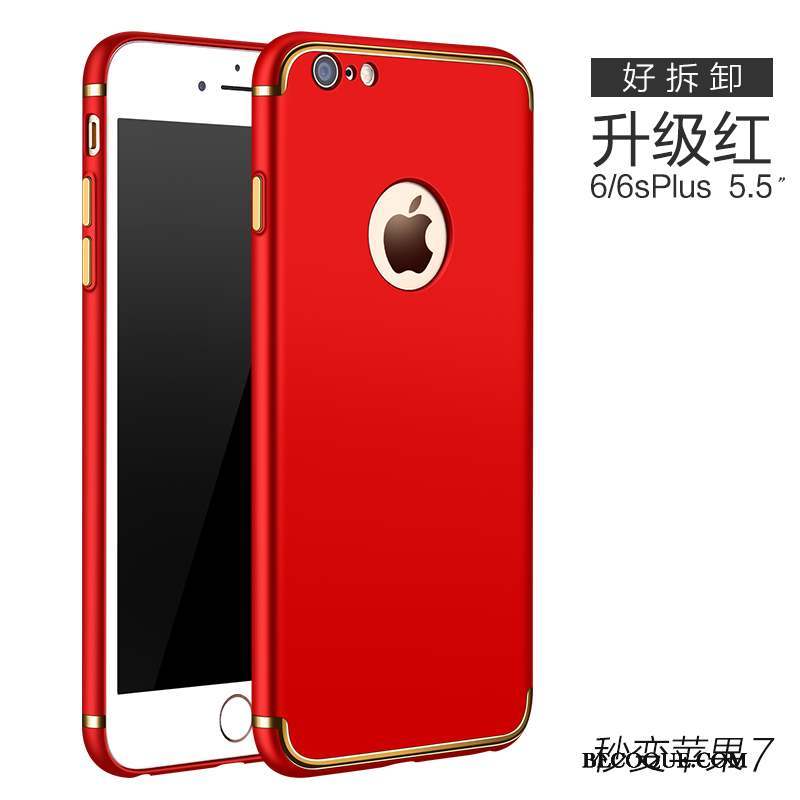 iPhone 6/6s Plus Coque Étui Créatif Très Mince Délavé En Daim Rouge Incassable