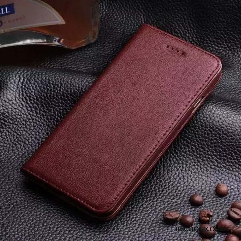 iPhone 6/6s Plus Étui Protection Cuir Véritable Housse Bleu Coque De Téléphone