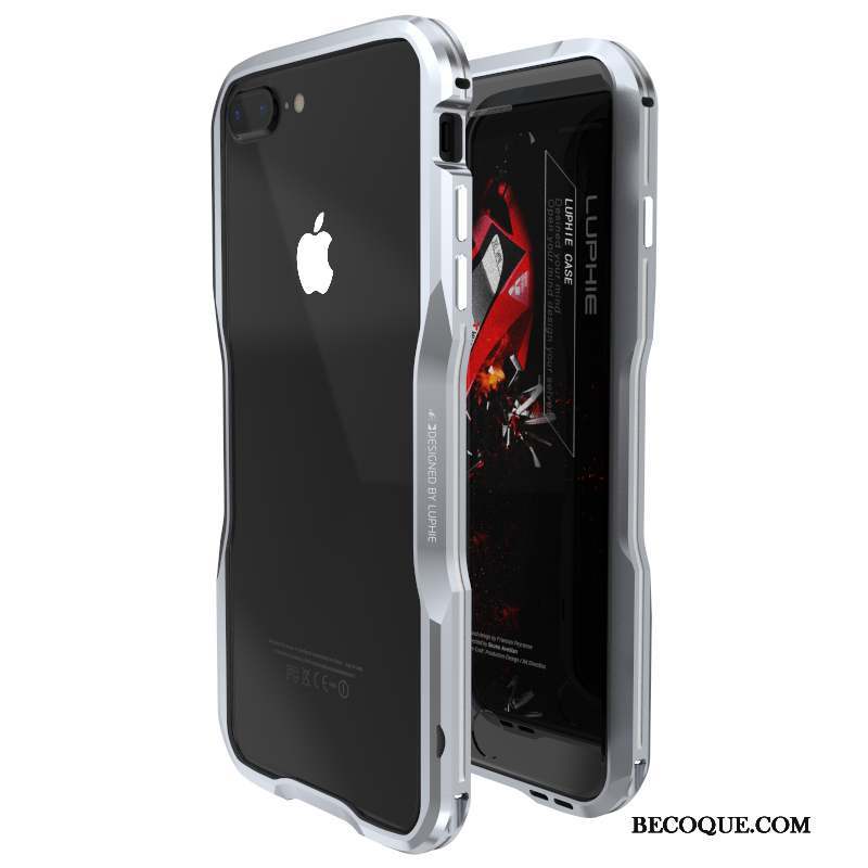 iPhone 7 Plus Incassable Étui Rouge Coque Métal Border