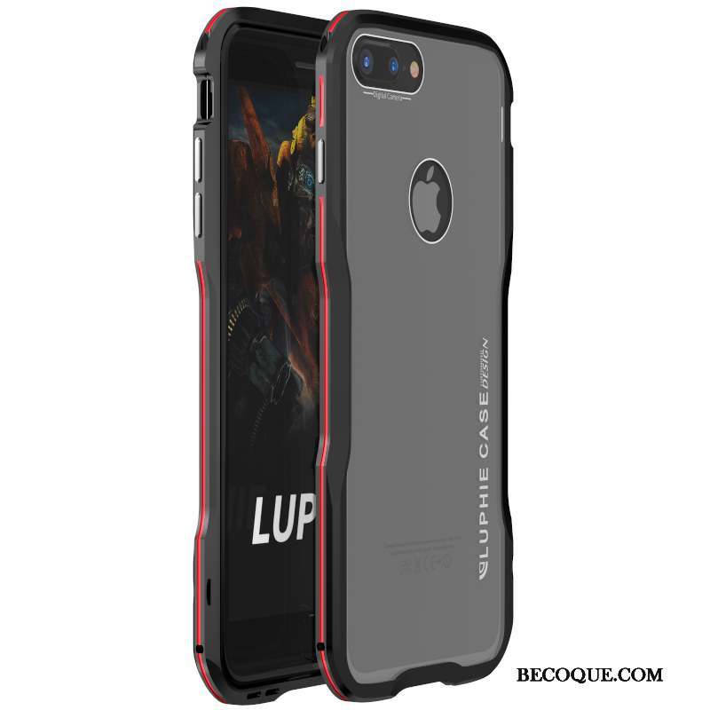 iPhone 7 Plus Incassable Étui Rouge Coque Métal Border