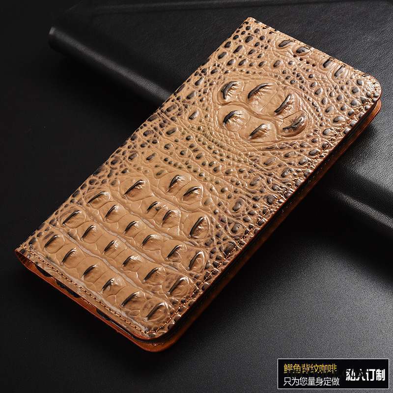 iPhone 8 Plus Coque Housse Modèle Fleurie Protection Étui En Cuir Cuir Véritable Téléphone Portable