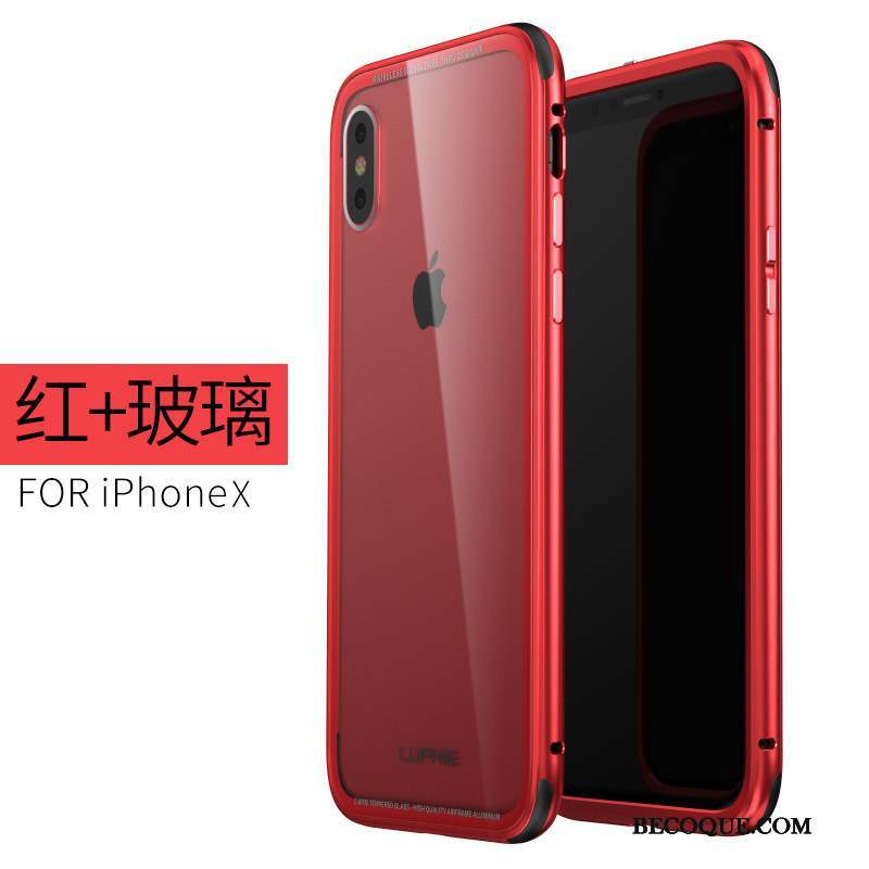 iPhone X Protection Étui Nouveau Transparent Or Rose Coque De Téléphone