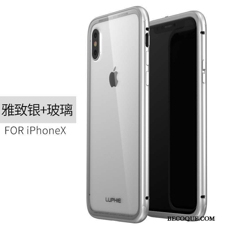 iPhone X Protection Étui Nouveau Transparent Or Rose Coque De Téléphone