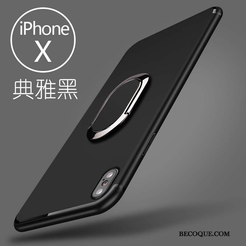 iPhone X Silicone Étui Coque De Téléphone Fluide Doux Délavé En Daim Support