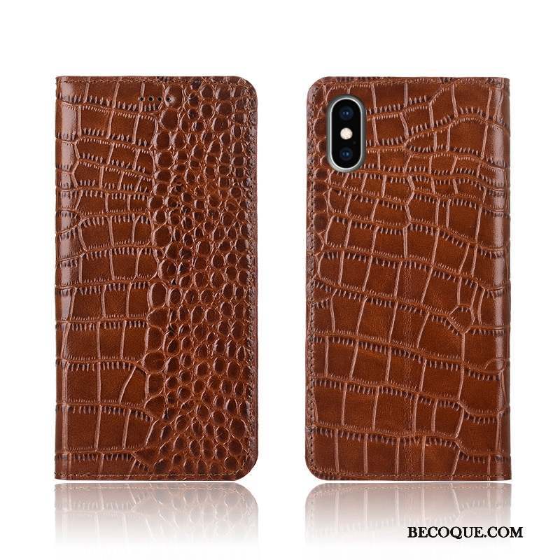 iPhone Xs Max Incassable Coque De Téléphone Protection Étui En Cuir Clamshell Personnalité