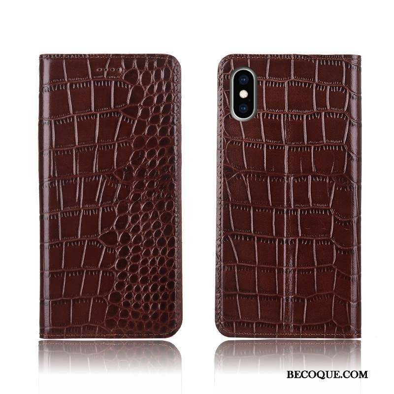 iPhone Xs Max Incassable Coque De Téléphone Protection Étui En Cuir Clamshell Personnalité