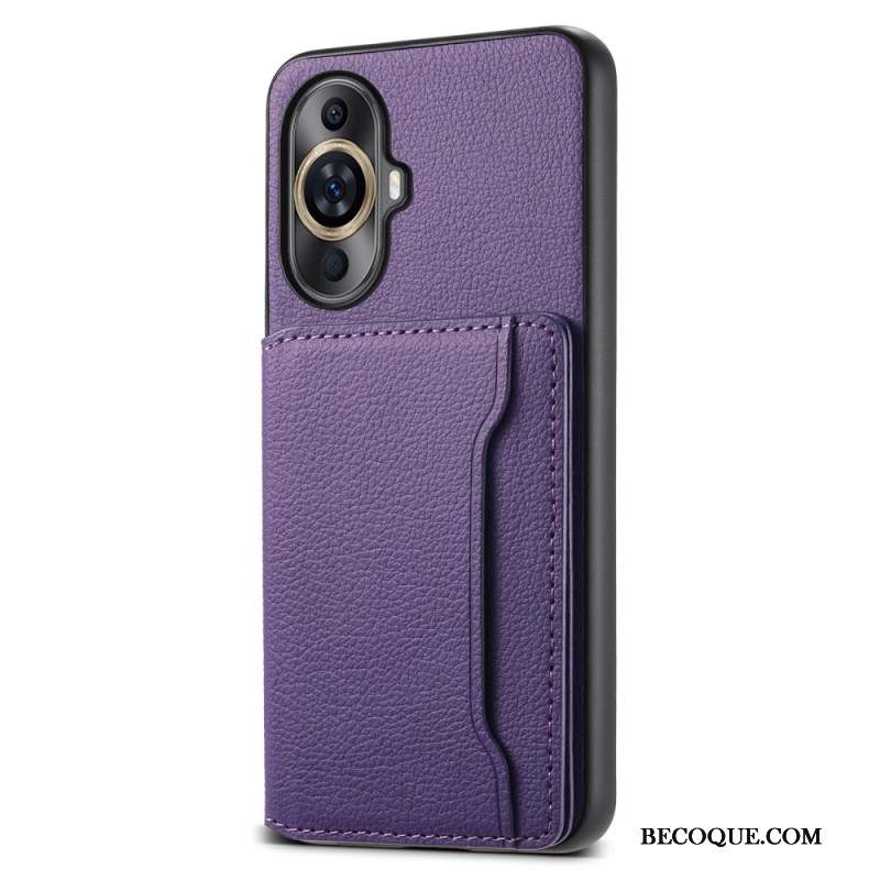 Coque Huawei Nova 12S Effet Cuir Porte-Cartes Support