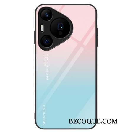 Coque Huawei Pura 70 Pro Verre Trempé Dégradé Rose et Bleu