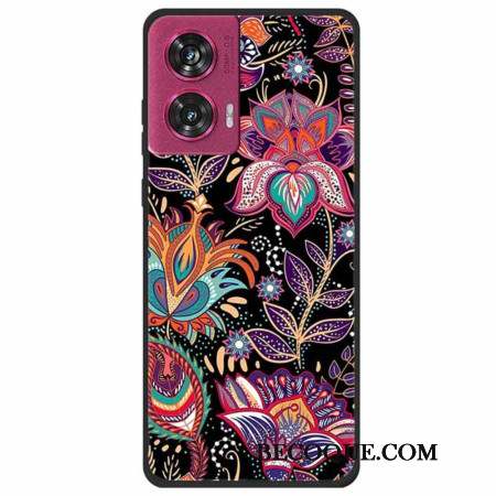 Coque Motorola Edge 50 Fusion Fleurs Violettes