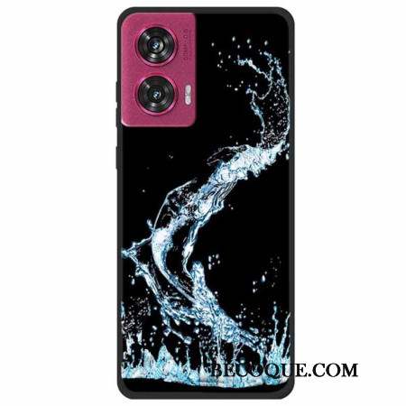 Coque Motorola Edge 50 Fusion Gouttes d'Eau Bleue