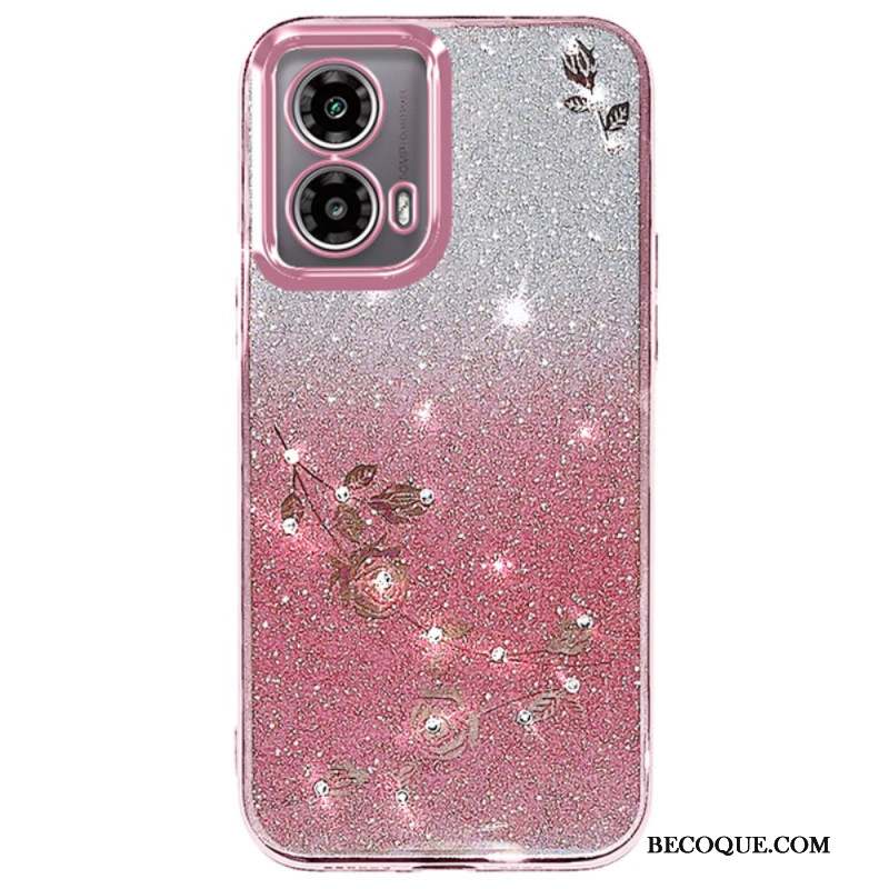 Coque Motorola Edge 50 Fusion Strass et Paillettes