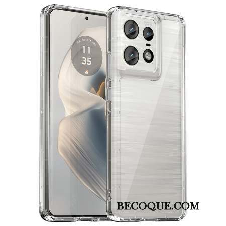 Coque Motorola Edge 50 Pro Transparente Boutons Électroplaqués