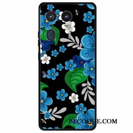 Coque Motorola Edge 50 Ultra Fleurs Bleues