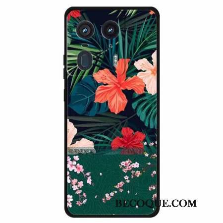 Coque Motorola Edge 50 Ultra Motif de Fleurs