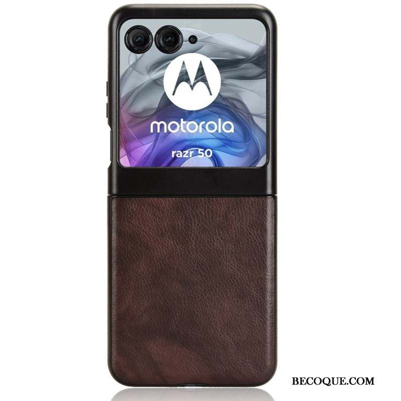 Coque Motorola Razr 50 5G Effet Cuir