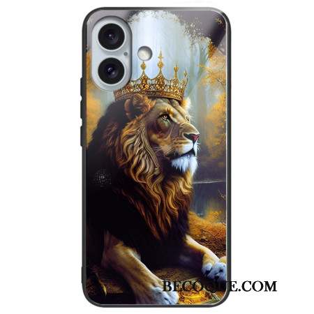 Coque Phone 16 Plus Verre Trempé Roi Lion