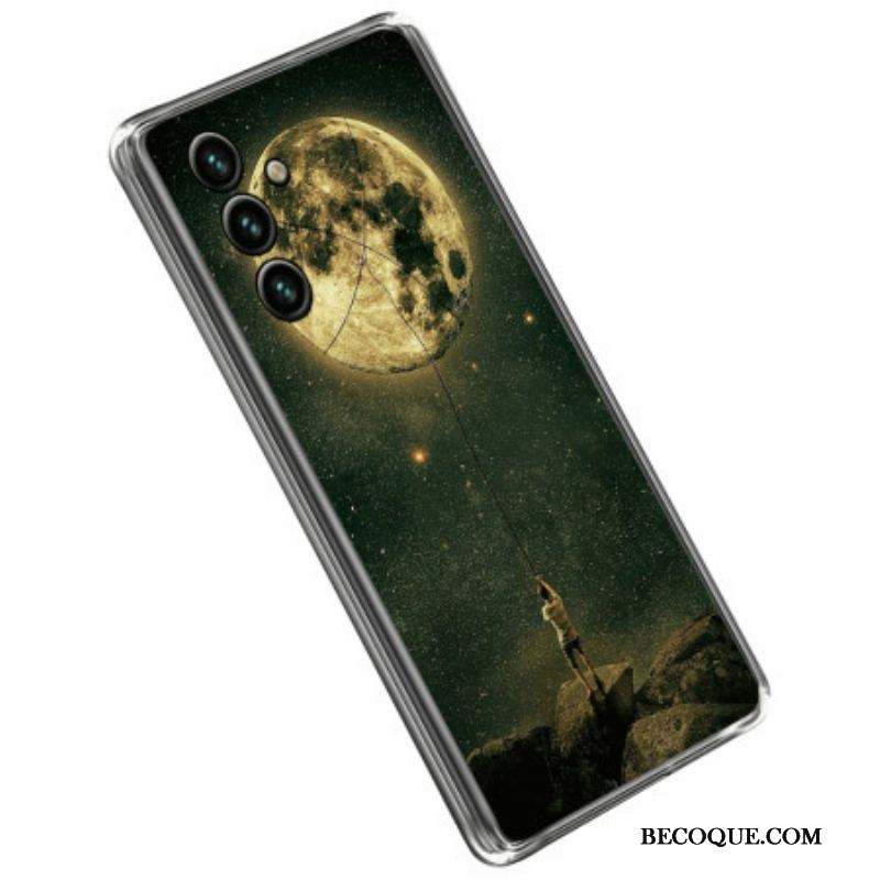 Coque Samsung Galaxy A14 5G / A14 Flexible Homme à la lune